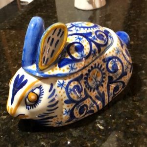 Ceramic hand painted bunny